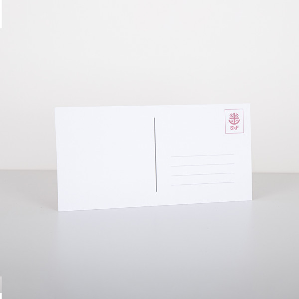 Rückseite der Karte mit dem SkF-Logo